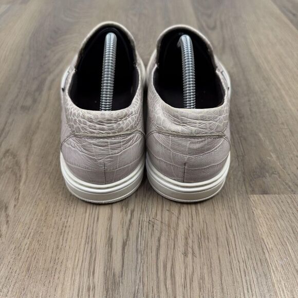 Jimmy Choo Shoes Mens Size 42 Beige Leather Croc Embossed Slip On Designer main image 12